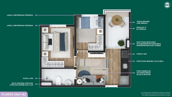 Planta -  - Chaves Imob