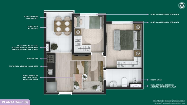 Planta -  - Chaves Imob