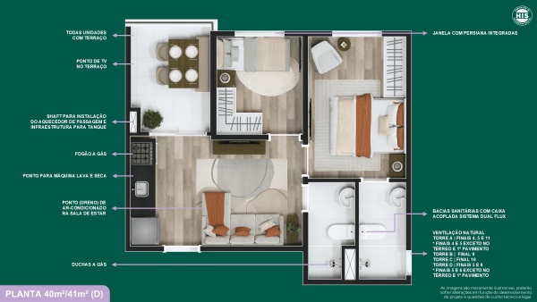 Planta -  - Chaves Imob